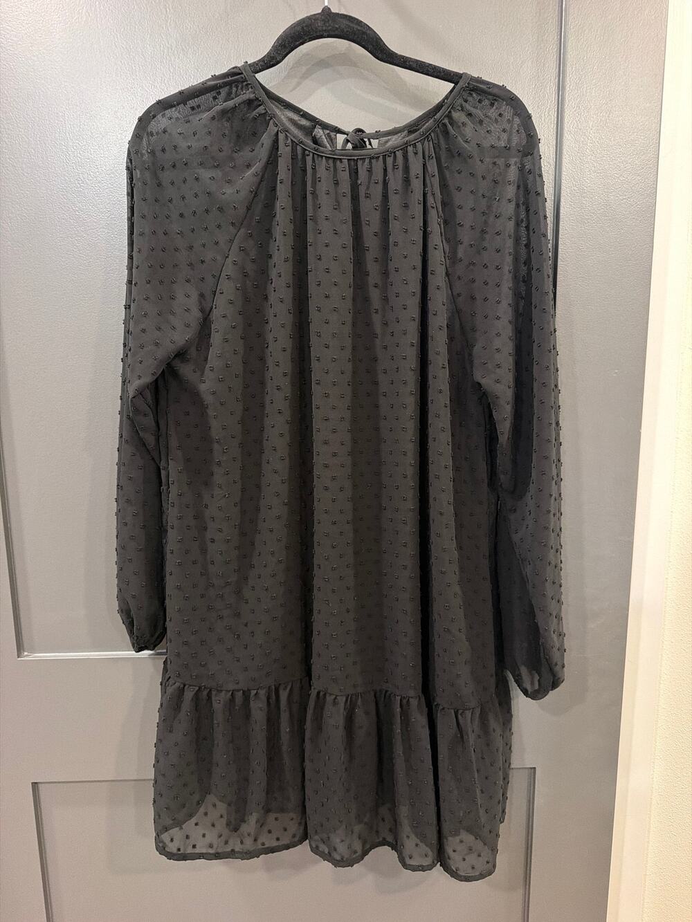 Black dotted slip lined dress